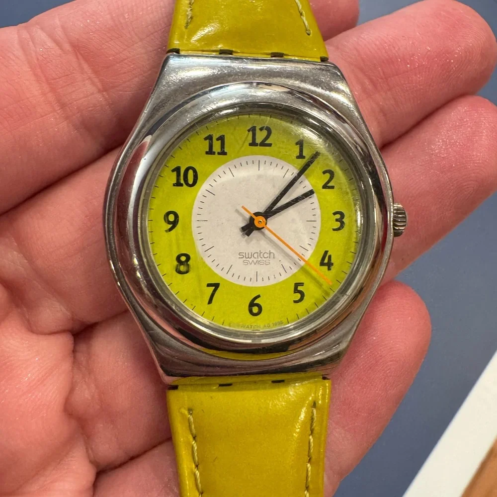 Swatch Watch Pistacchio 1996 Irony Medium Swiss Made Quartz New Battery